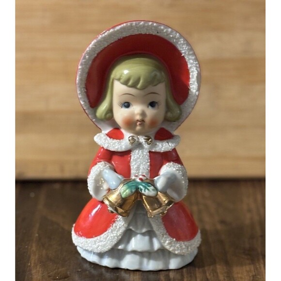 Large Thames Christmas Girl Red Coat/ Bells Bonnet...